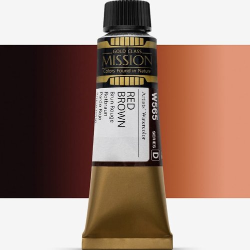 Mijello Mission Gold Class 15ml Tüp Sulu Boya D W565 Red Brown - W565 Red Brown