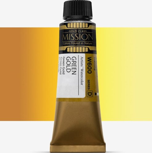 Mijello Mission Gold Class 15ml Tüp Sulu Boya D W600 Green Gold - W600 Green Gold