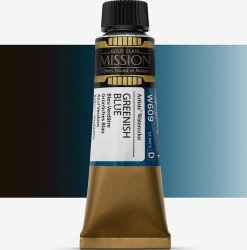 Mijello - Mijello Mission Gold Class 15ml Tüp Sulu Boya D W609 Greenısh Blue Mijello - Mijello Mission Gold Class 15ml Tüp Sulu Boya D W609 Greenısh Blue