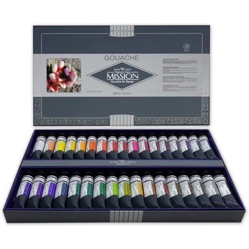 Mijello Mission Titanium Class Guaj Boya Seti 15mlx34 Renk Set MWG-1534G
