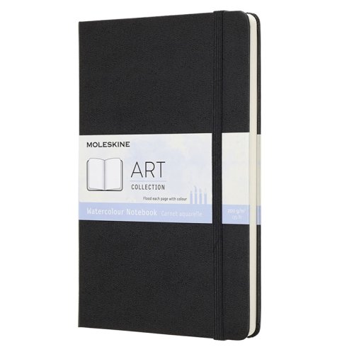 Moleskine Art Collection Watercolour Notebook Sulu Boya Defteri 13x21cm Black ARTQP084
