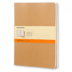 Moleskine Cahier 3lü XL Boy Çizgili Defter Bej - Thumbnail