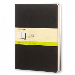 Moleskine - Moleskine Cahier 3lü XL Boy Düz Defter Siyah