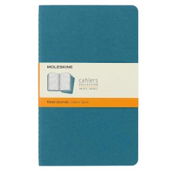 Moleskine - Moleskine Cahier Journals Çizgili Defter 13x21cm Brisk Blue CH016B44