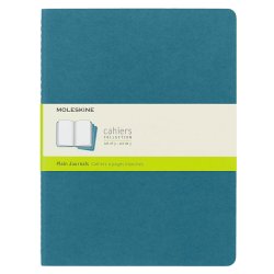 Moleskine - Moleskine Cahier Journals Çizgisiz Defter 19x26cm Brisk Blue CH023B44