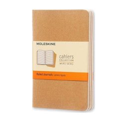 Moleskine - Moleskine Cahier Cep Boy Çizgili Defter 9x14cm Bej 3lü CC4925