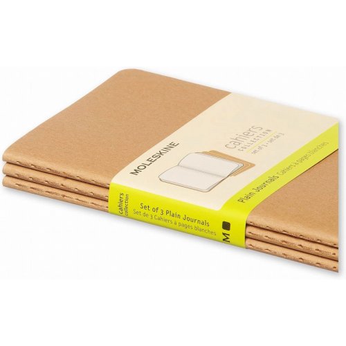 Moleskine Cahier Journals Çizgisiz Defter 9x14cm 3lü Kraft Brown OP413