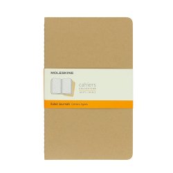 Moleskine - Moleskine Cahier Çizgili Defter Bej 3lü 13x21cm CL4987