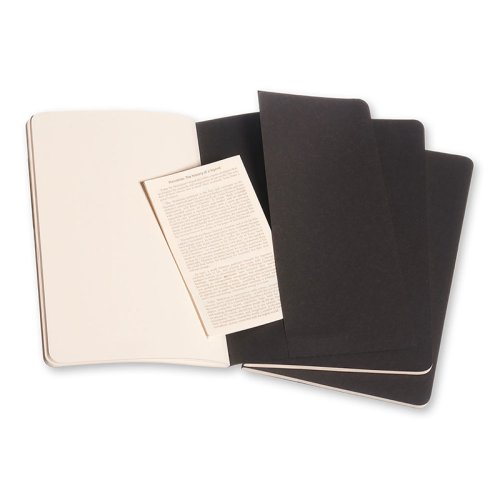 Moleskine Cahier Kareli Defter Siyah 3lü 13x21cm OP316