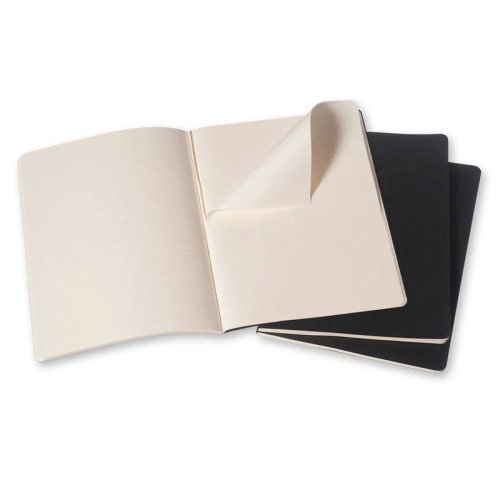 Moleskine Cahier Journals Çizgili Defter 3lü 19x26cm Black