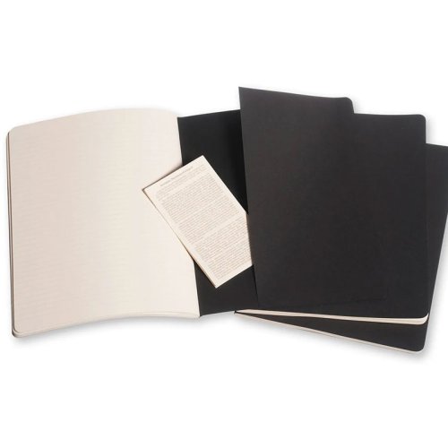 Moleskine Cahier Journals Çizgili Defter 3lü 19x26cm Black