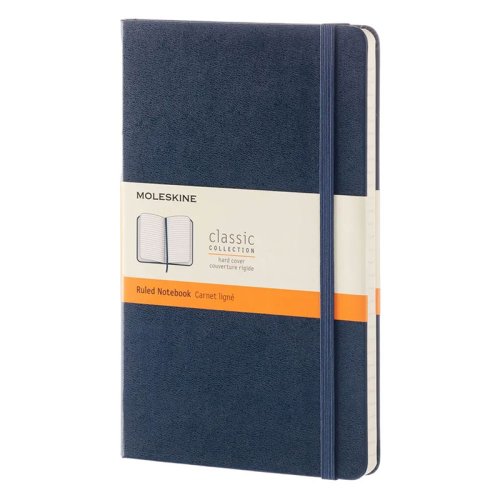 Moleskine Classic Sert Kapak Çizgili Defter 13x21cm Sapphire Blue