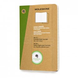 Moleskine Evernote Cahier 2li 9x14 cm Çizgili Kraf Defter - Thumbnail