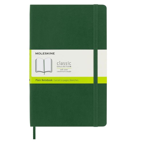 Moleskine Classic Yumuşak Kapak Çizgisiz Defter 13x21cm Myrtle Green QP618K15