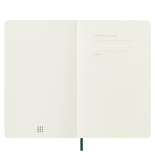 Moleskine Classic Yumuşak Kapak Çizgisiz Defter 13x21cm Myrtle Green QP618K15