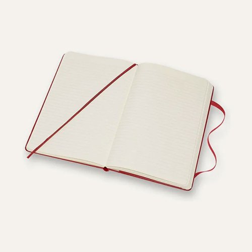Moleskine Sert Kapak Çizgili Defter 13x21cm Kırmızı 0048