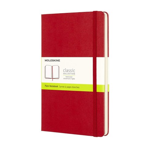 Moleskine Sert Kapak Düz Defter 13x21cm Kırmızı KL0062