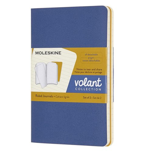 Moleskine Volant Journals Çizgili Defter Forget Blue/Amber Yellow 9x14cm