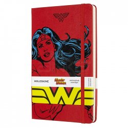Moleskine Wonder Woman 13x21 cm Çizgili Defter Kırmızı - Thumbnail