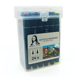 Südor - Südor MonaLisa TocuhBlack Çift Taraflı Marker Kalem Seti 24lü