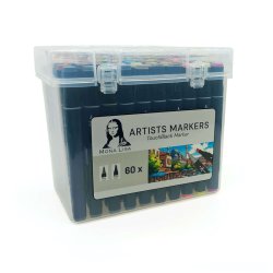 Südor MonaLisa TocuhBlack Çift Taraflı Marker Kalem Seti 60lı - Thumbnail