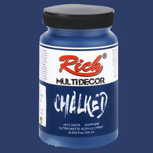 Rich Multi Decor Chalked Akrilik Boya 250ml 4612 Safir - 4612 Safir