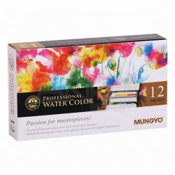 Mungyo - Mungyo Gallery Artists Watercolor Set 12 Renk Yarım Tablet MWPH-12C (1)