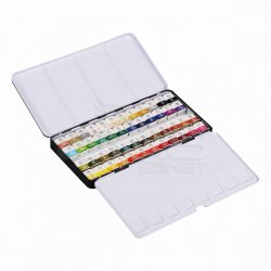 Mungyo - Mungyo Gallery Artists Watercolor Set 48 Renk Yarım Tablet MWPF-48C