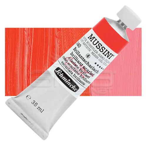 Mussini 35ml Yağlı Boya Seri:4 No:340 Brilliant Scarlet - 340 Brilliant Scarlet