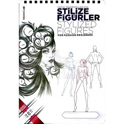 Nebahat Çağıl Moda Tasarımcıları için Stilize Figürler Çizim Blok - Thumbnail