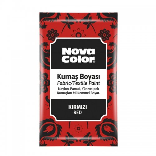 Nova Color Toz Kumaş Boyası 12g Kırmızı - Kırmızı