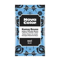 Nova Color - Nova Color Toz Kumaş Boyası 12g Mavi