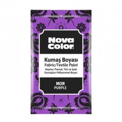 Nova Color - Nova Color Toz Kumaş Boyası 12g Mor