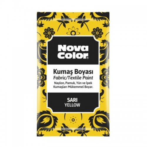 Nova Color Toz Kumaş Boyası 12g Sarı - Sarı