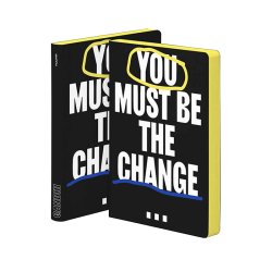 Nuuna - Nuuna Noktalı Premium Defter You Must Be The Change A5 120g 256 Sayfa