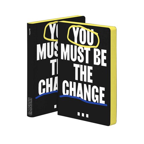 Nuuna Noktalı Premium Defter You Must Be The Change A5 120g 256 Sayfa