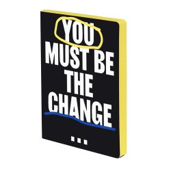 Nuuna - Nuuna Noktalı Premium Defter You Must Be The Change A5 120g 256 Sayfa (1)