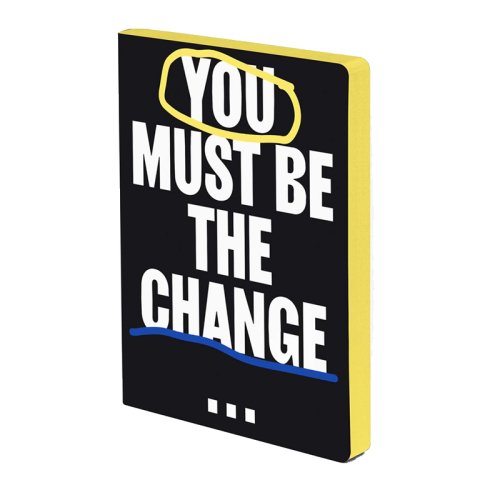 Nuuna Noktalı Premium Defter You Must Be The Change A5 120g 256 Sayfa