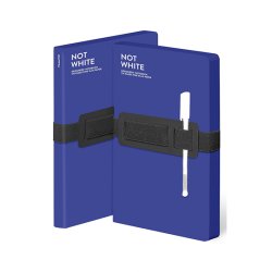 Nuuna - Nuuna Not White L Light Blue Çizgisiz Çizim Defteri 120g A5 176 Yaprak No:549