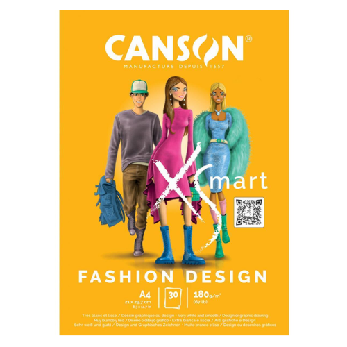 Canson XSmart Fasion Desing Çizim Defteri 180g 30 Yaprak A4