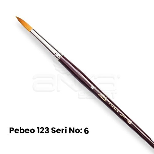 Pebeo 123 Seri Sentetik Yuvarlak Uçlu Fırça