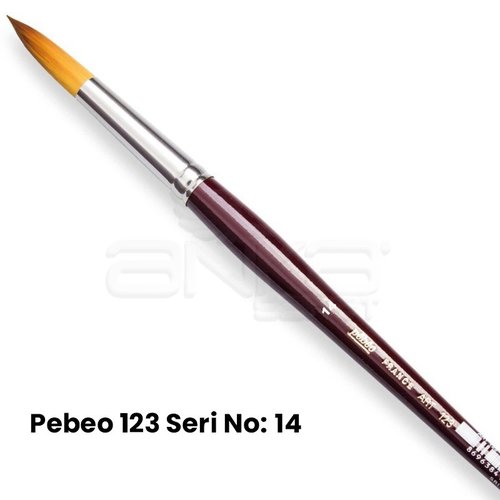 Pebeo 123 Seri Sentetik Yuvarlak Uçlu Fırça