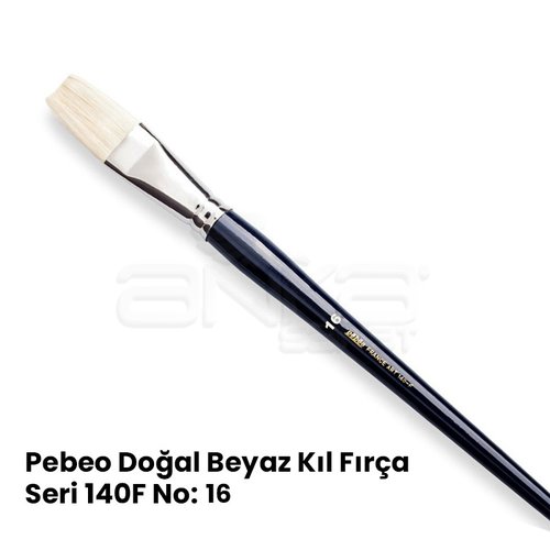 Pebeo 140F Seri Doğal Beyaz Kıl Yağlı Boya-Akrilik Boya Fırçası
