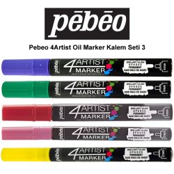 Pebeo - Pebeo 4Artist Oil Marker Kalem Seti 3 5li
