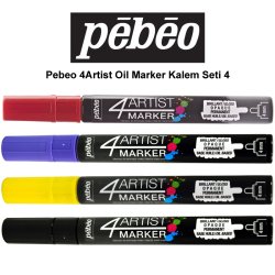 Pebeo - Pebeo 4Artist Oil Marker Kalem Seti 4 4lü