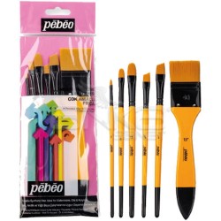 Pebeo - Pebeo Çok Amaçlı Hobi Fırça Seti 8