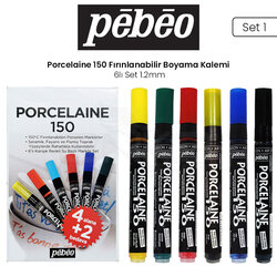 Pebeo - Pebeo Porcelaine 150 Fırınlanabilir Boyama Kalemi 6lı 1.2mm Set 1