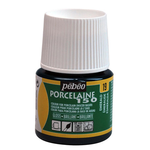 Pebeo Porcelaine 150 Fırınlanabilir Porselen Boyası 19 Emerald - 19 Emerald