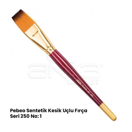 Pebeo 250 Seri Sentetik Düz Kesik Uçlu Fırça