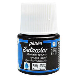 Pebeo - Pebeo Setacolor Opak Kumaş Boyası Metalik 99 Shimmer Black